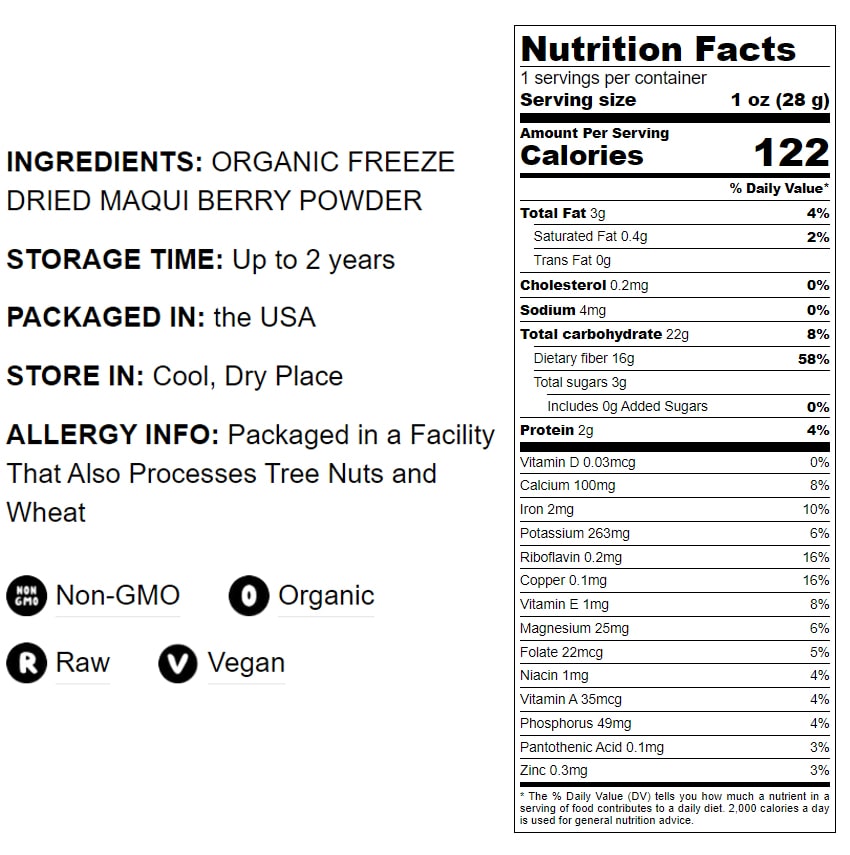 Organic Maqui Berry Powder - by Food To Live