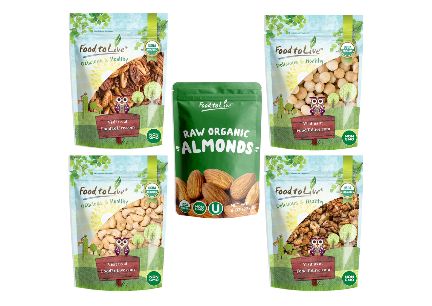 Organic Deluxe Nuts in a Gift Box - by Food To Live
