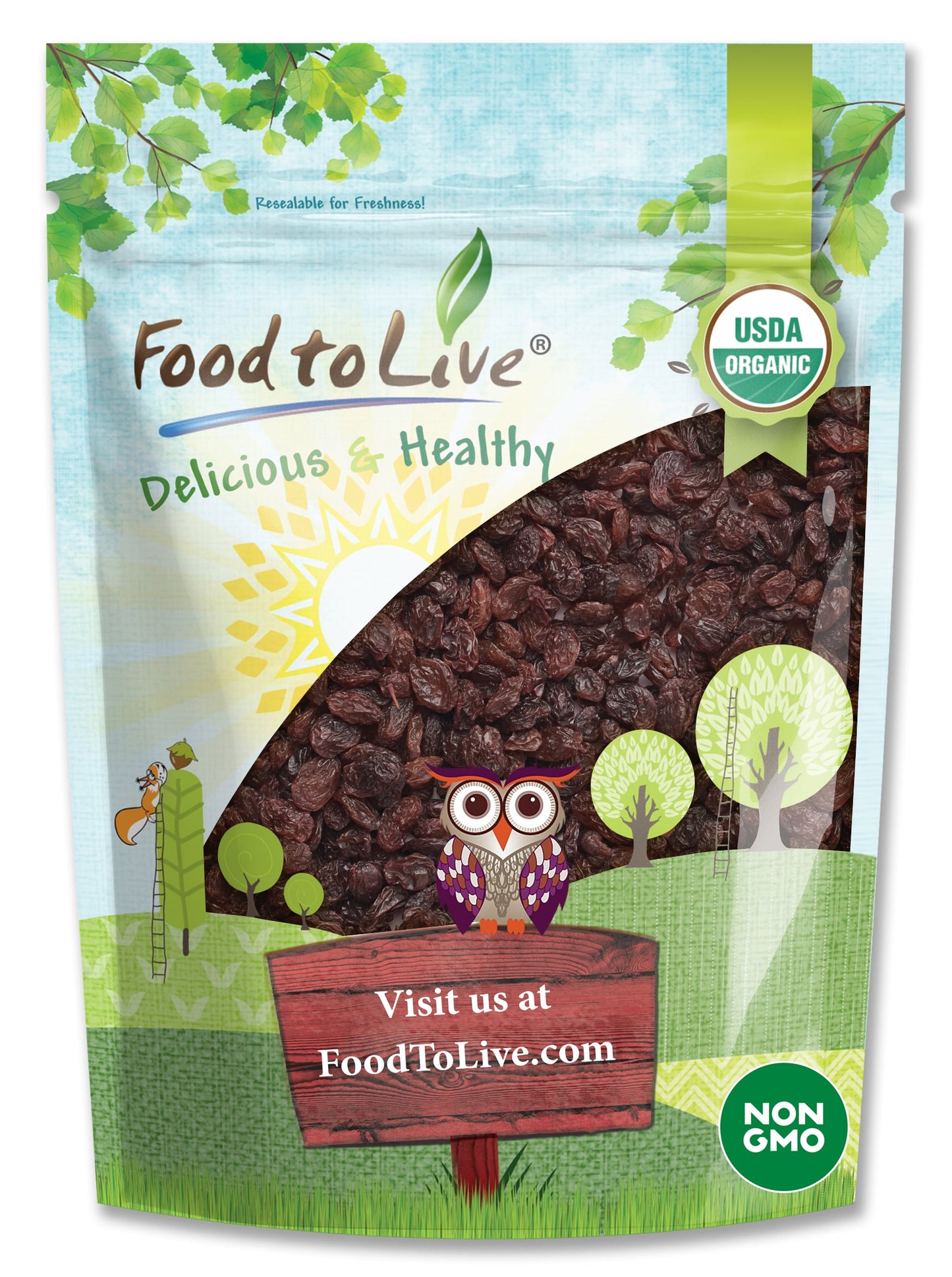 Organic Sultana Raisins - by Food To Live