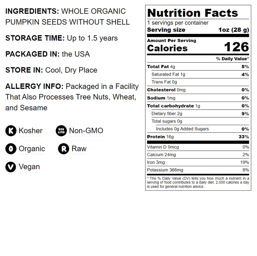 Organic Pumpkin Seeds Protein Powder - by Food To Live