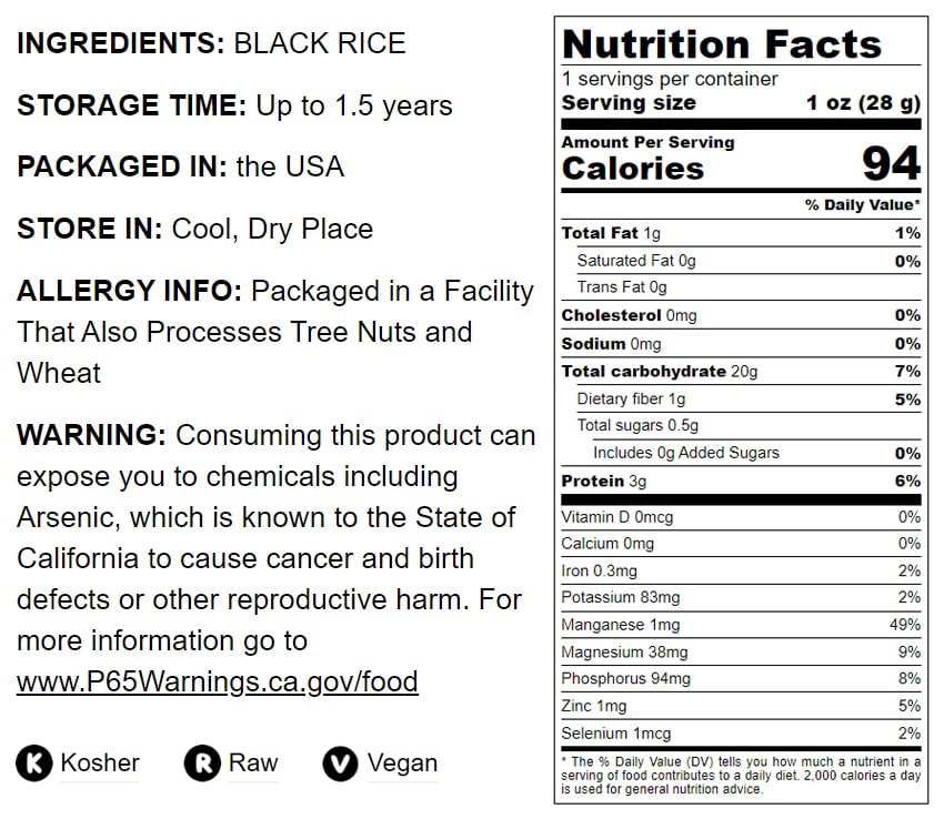 Black Rice - by Food To Live