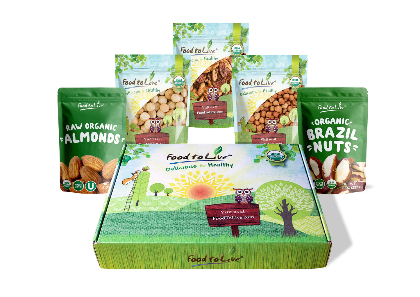 Organic Supreme Nuts in a Gift Box - by Food To Live