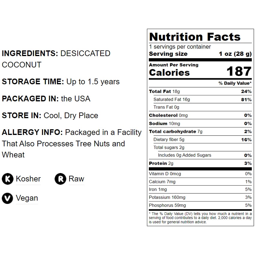 Desiccated Coconut - by Food To Live