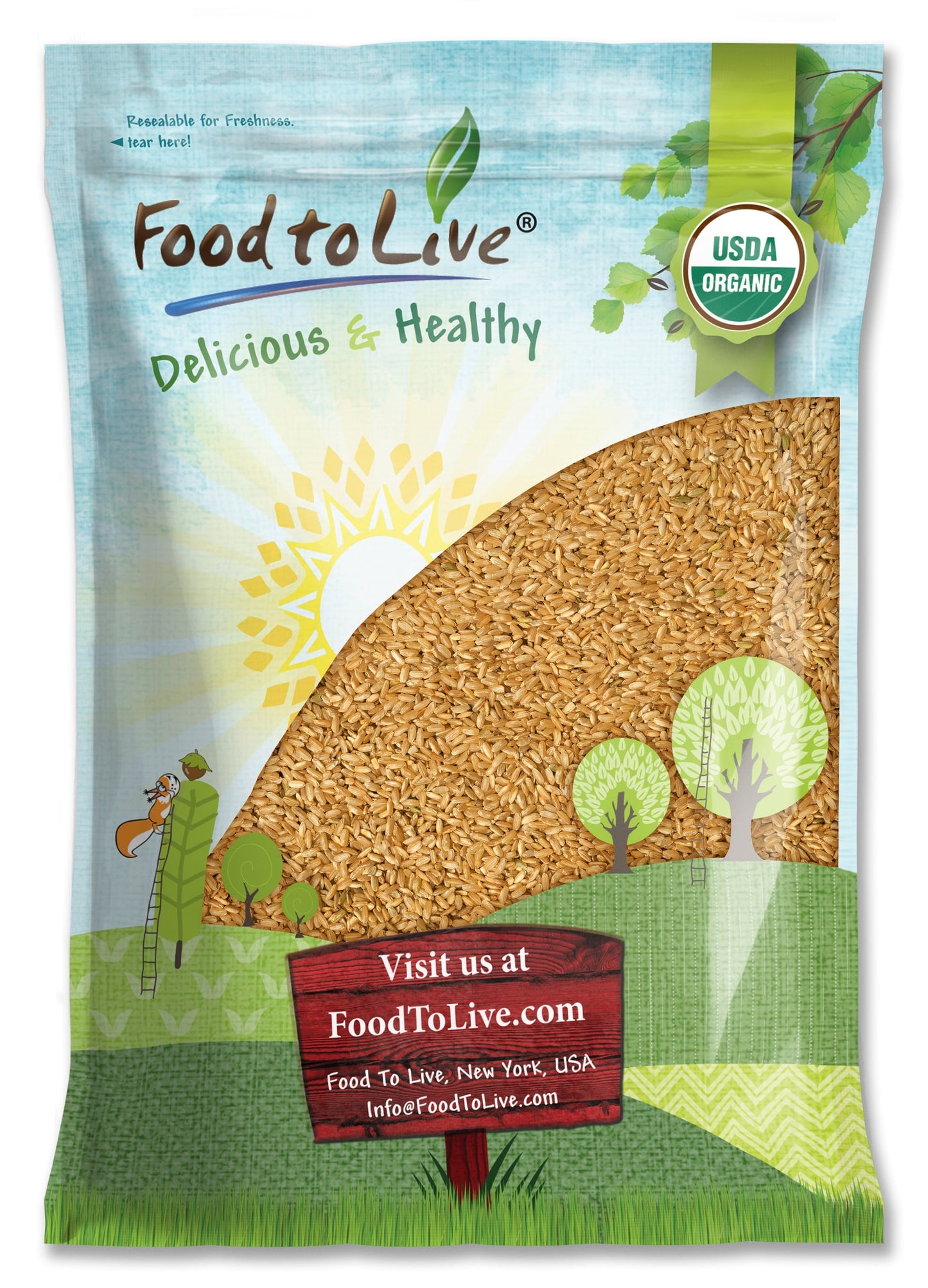 Organic Parboiled Long Grain Brown Rice - by Food To Live