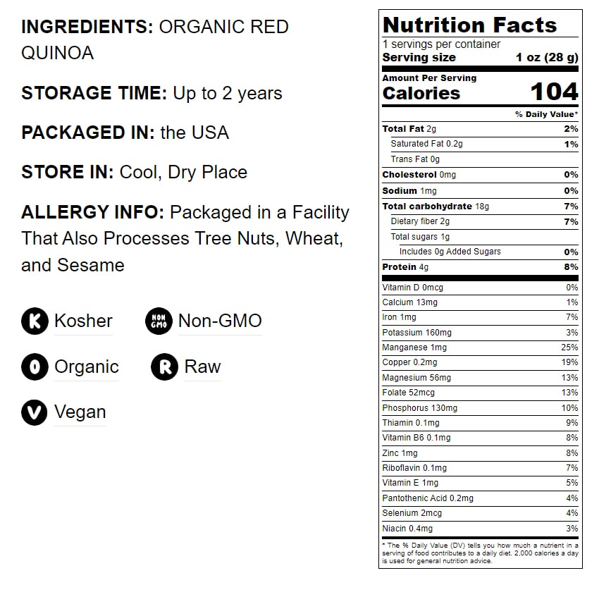 Organic Red Quinoa - by Food To Live