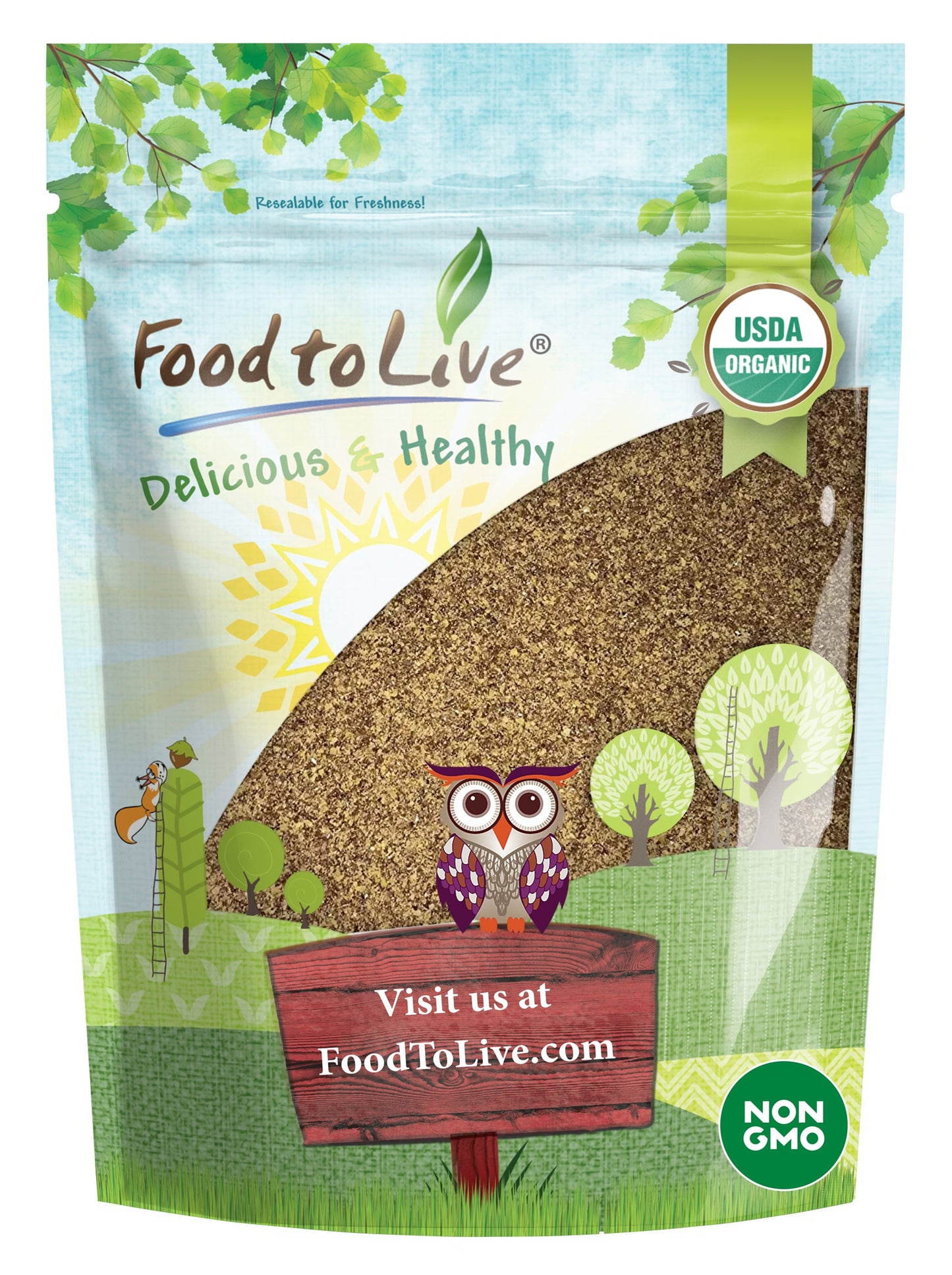 Organic Brown Flaxseed Meal - by Food To Live