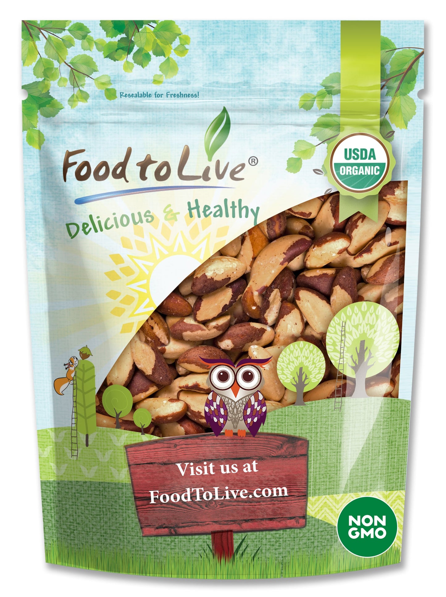 Organic Dry Roasted Brazil Nuts - by Food To Live