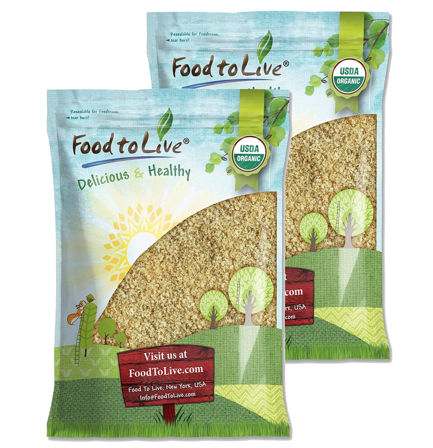 Organic Pre-Cooked White Quinoa - by Food To Live