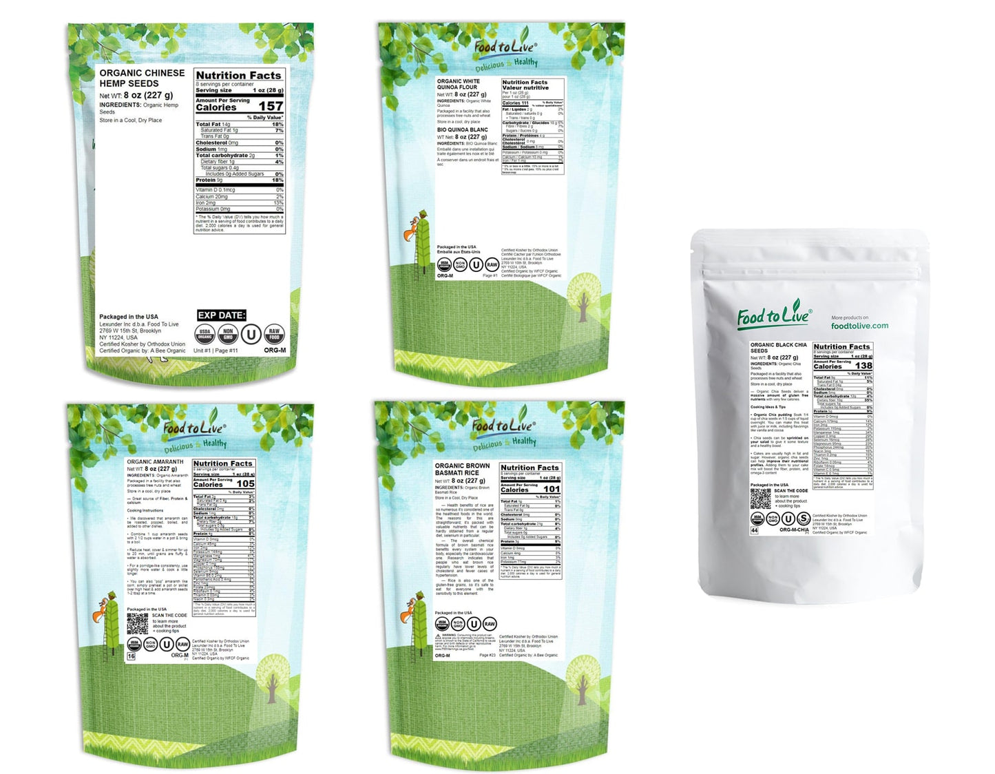 Organic Super Seeds in a Gift Box - by Food To Live
