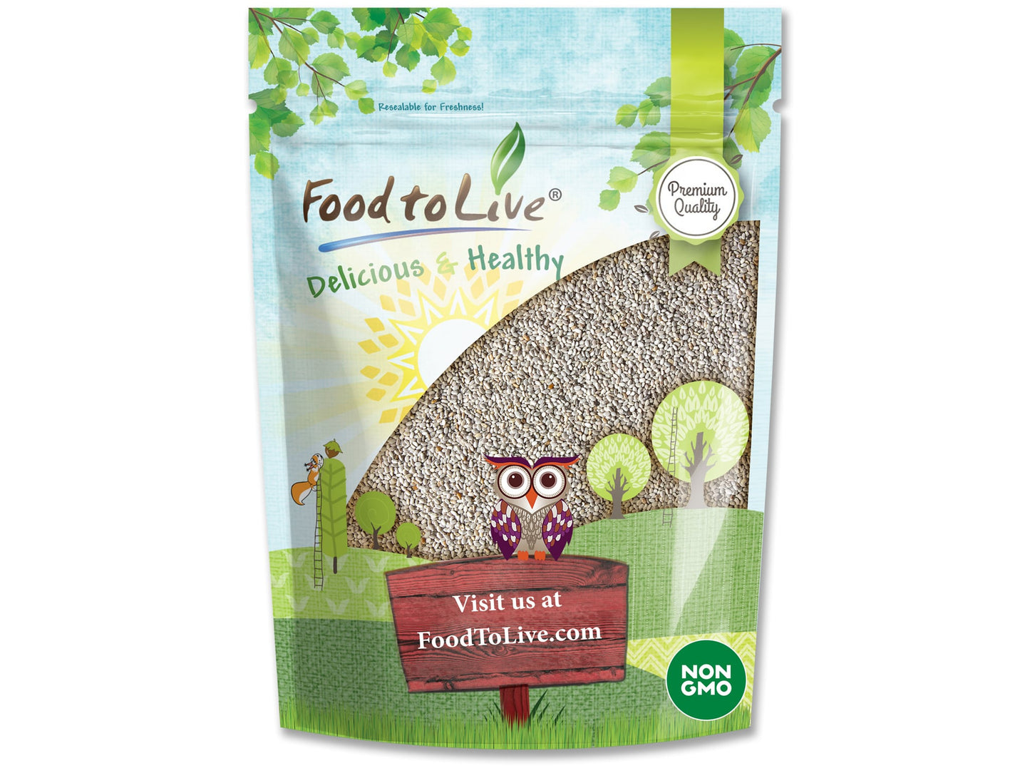 White Chia Seeds - by Food To Live