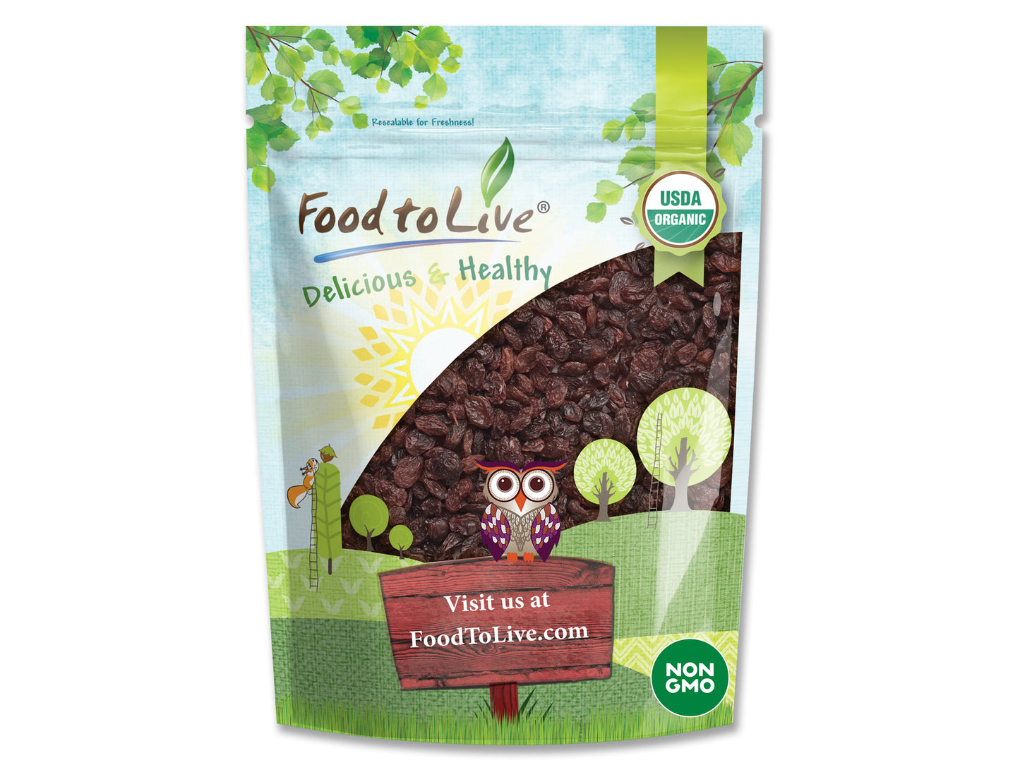 Organic Sultana Raisins - by Food To Live