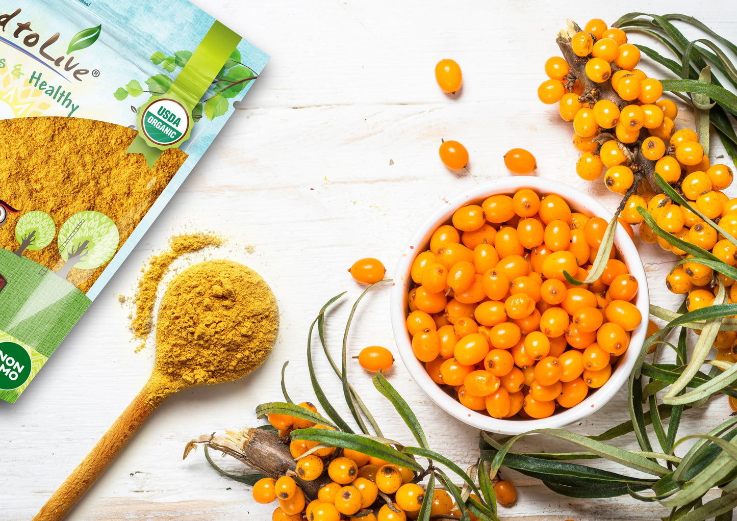 Organic Sea Buckthorn Powder - by Food To Live