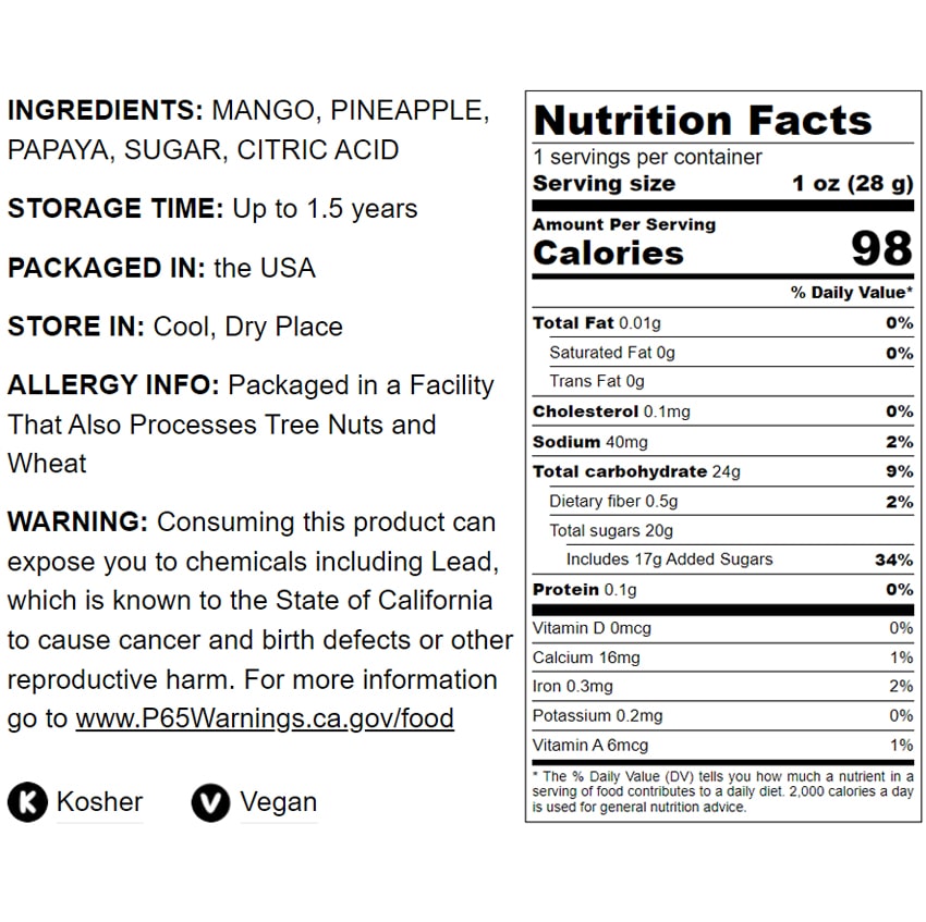 Diced Fruits Mix - by Food To Live