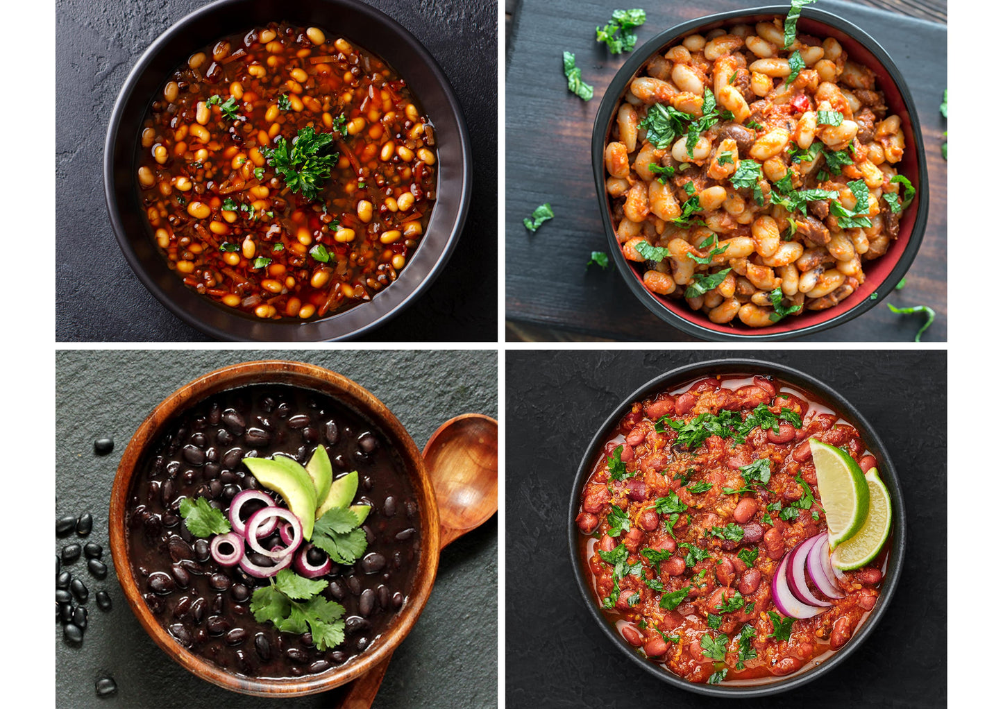 Premium Dry Beans Bundle, 4 Pack - Black Beans (5 LB), Pinto Beans (5 LB), Navy Beans (5 LB), Light Red Kidney Beans (5 LB) - by Food To Live