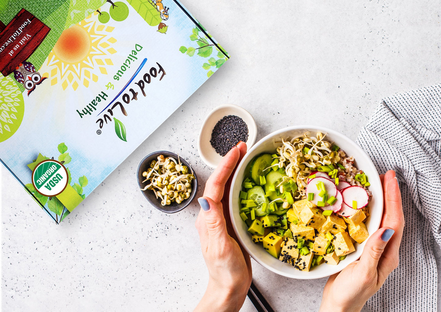 Organic Sprouting Beans, Peas, and Lentils in a Gift Box - by Food To Live