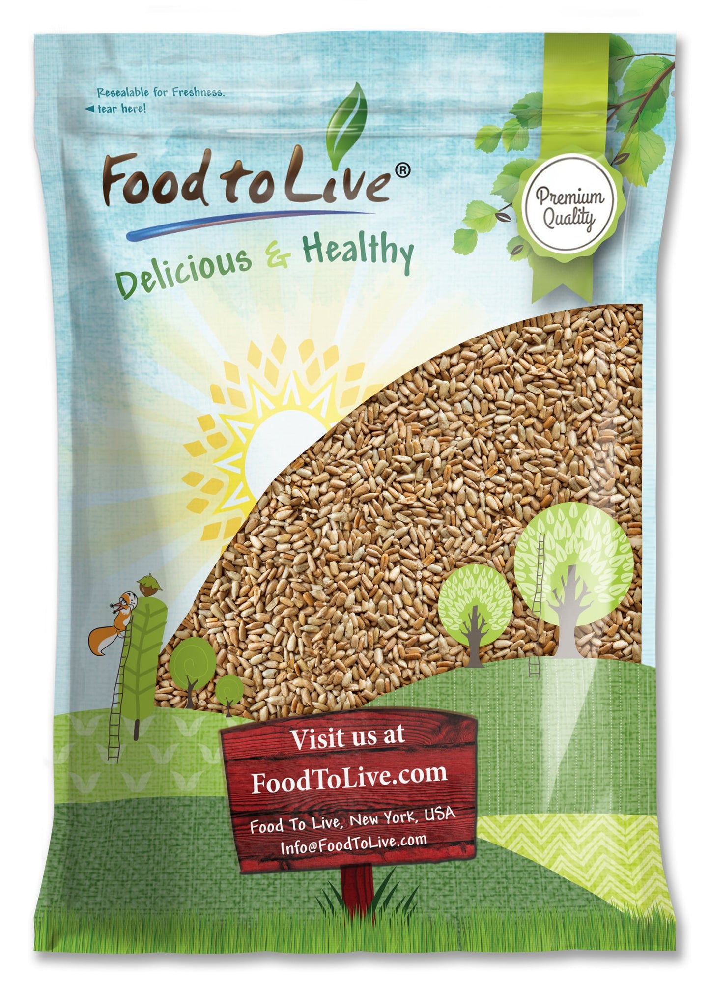 Dry Roasted Sunflower Seed Kernels with Himalayan Salt - by Food To Live