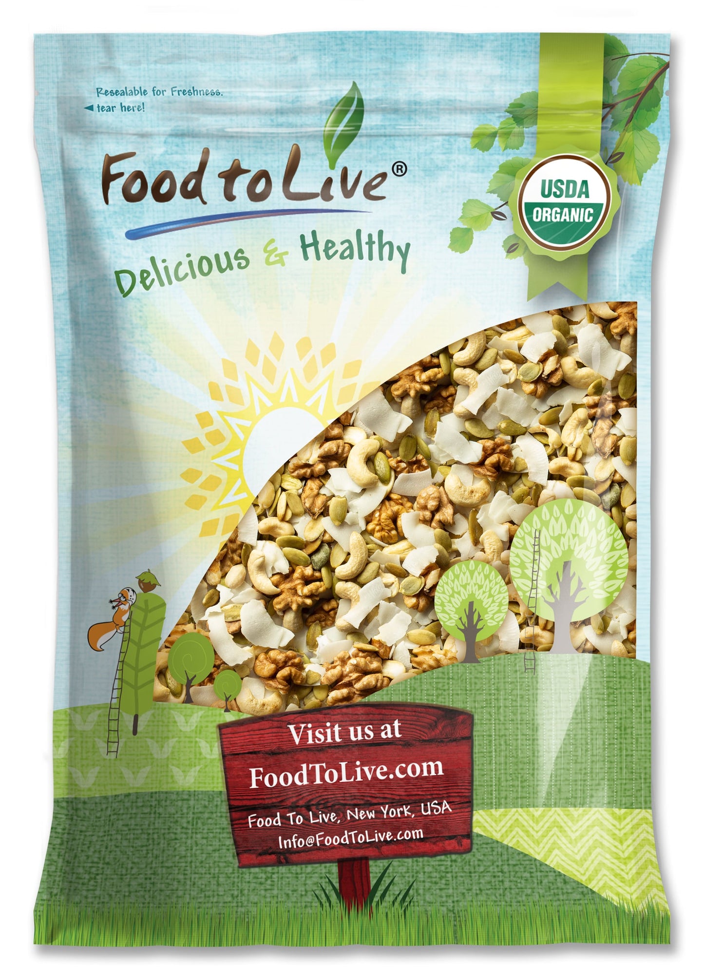 Organic Coconut and Friends Trail Mix - by Food To Live