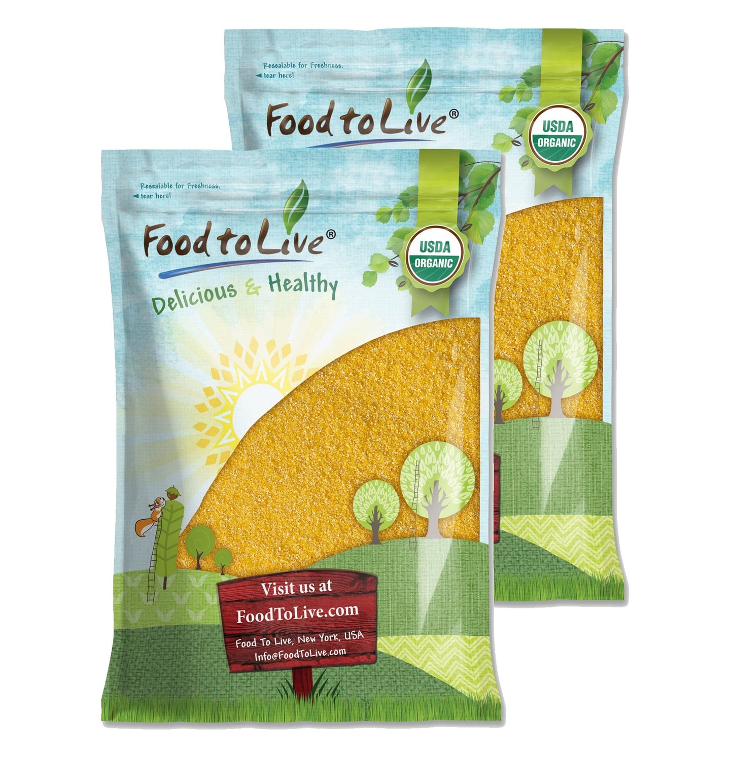 Organic Yellow Polenta - by Food To Live