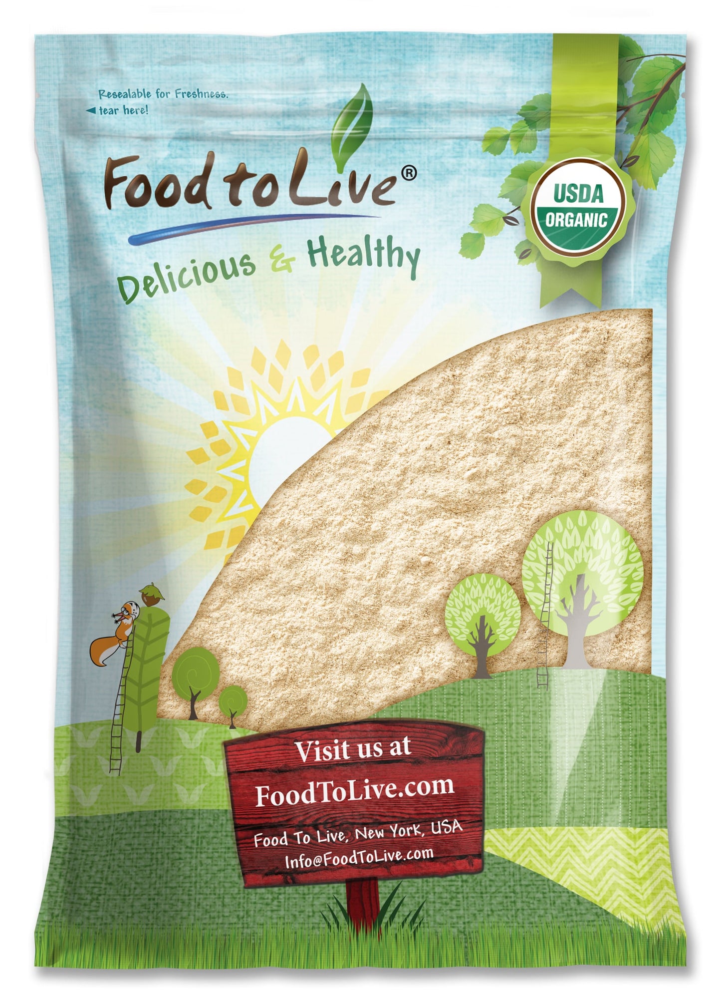 Organic Green Pea Flour - by Food To Live