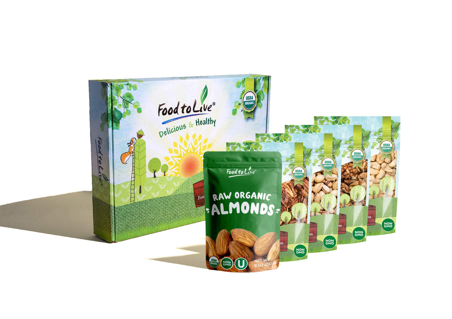 Organic Brain Healthy Nuts Gift Box - by Food To Live