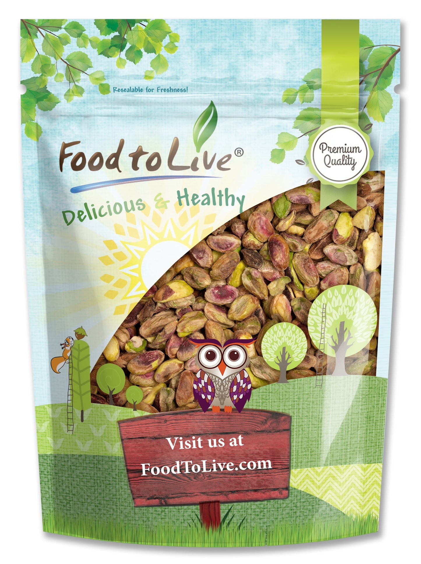 Dry Roasted Pistachio Kernels - by Food To Live