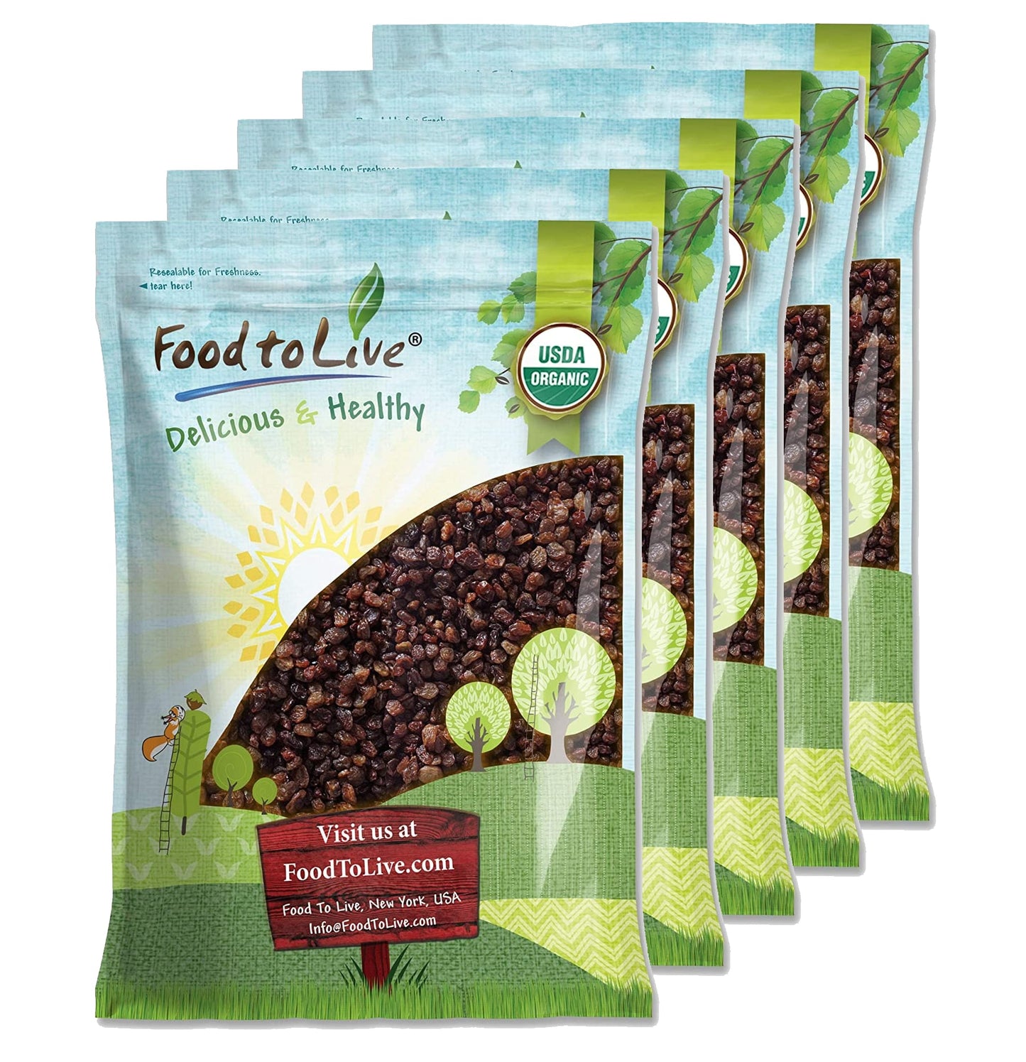 Imported Organic Raisins - by Food To Live