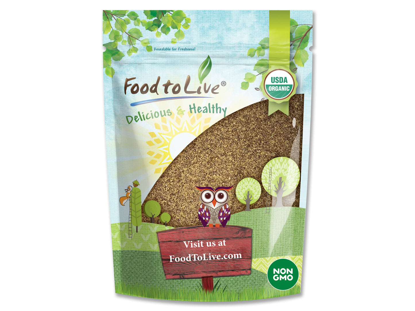 Organic Brown Flaxseed Meal - by Food To Live
