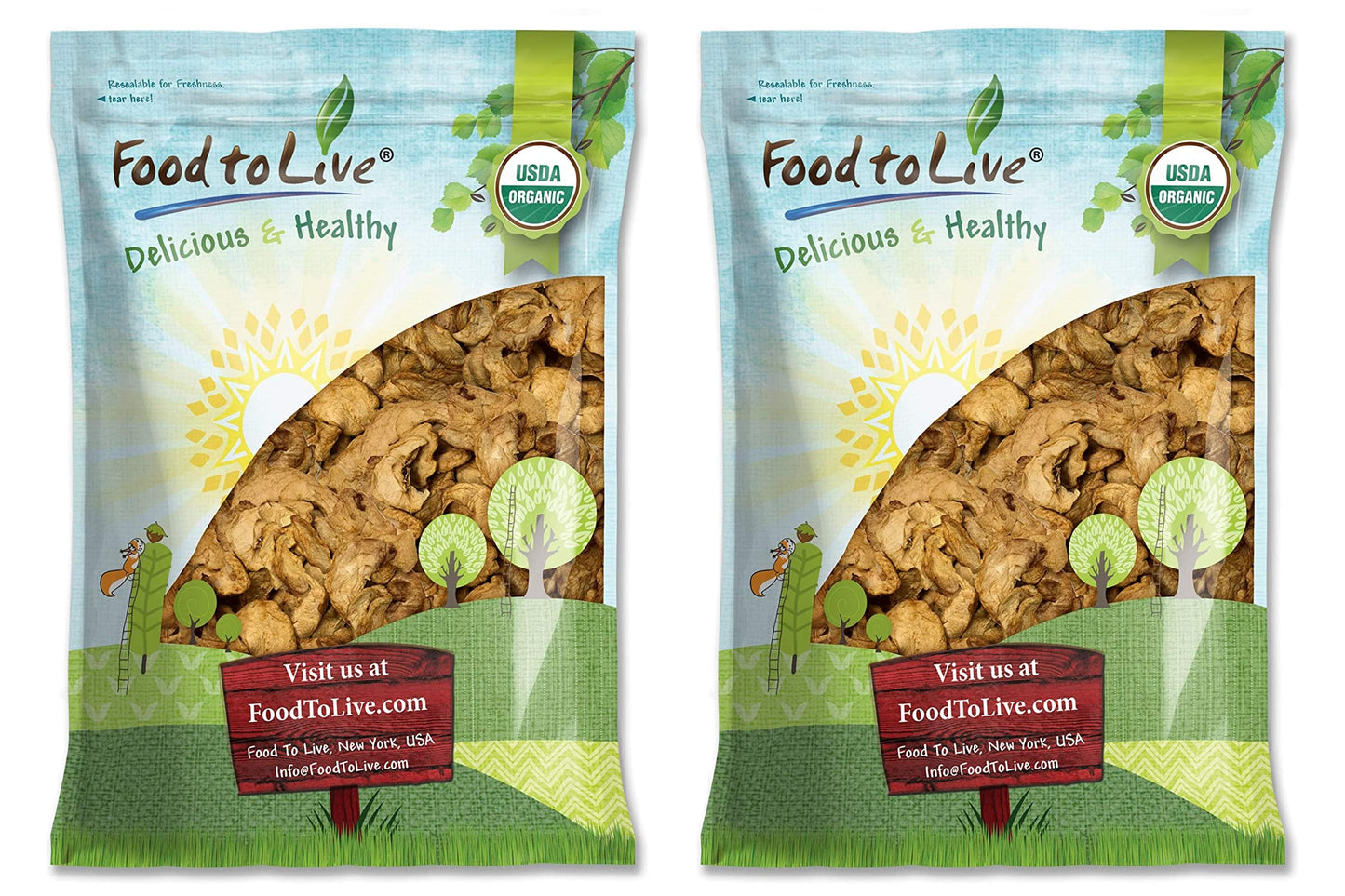 Organic Dried Apple Rings - by Food To Live