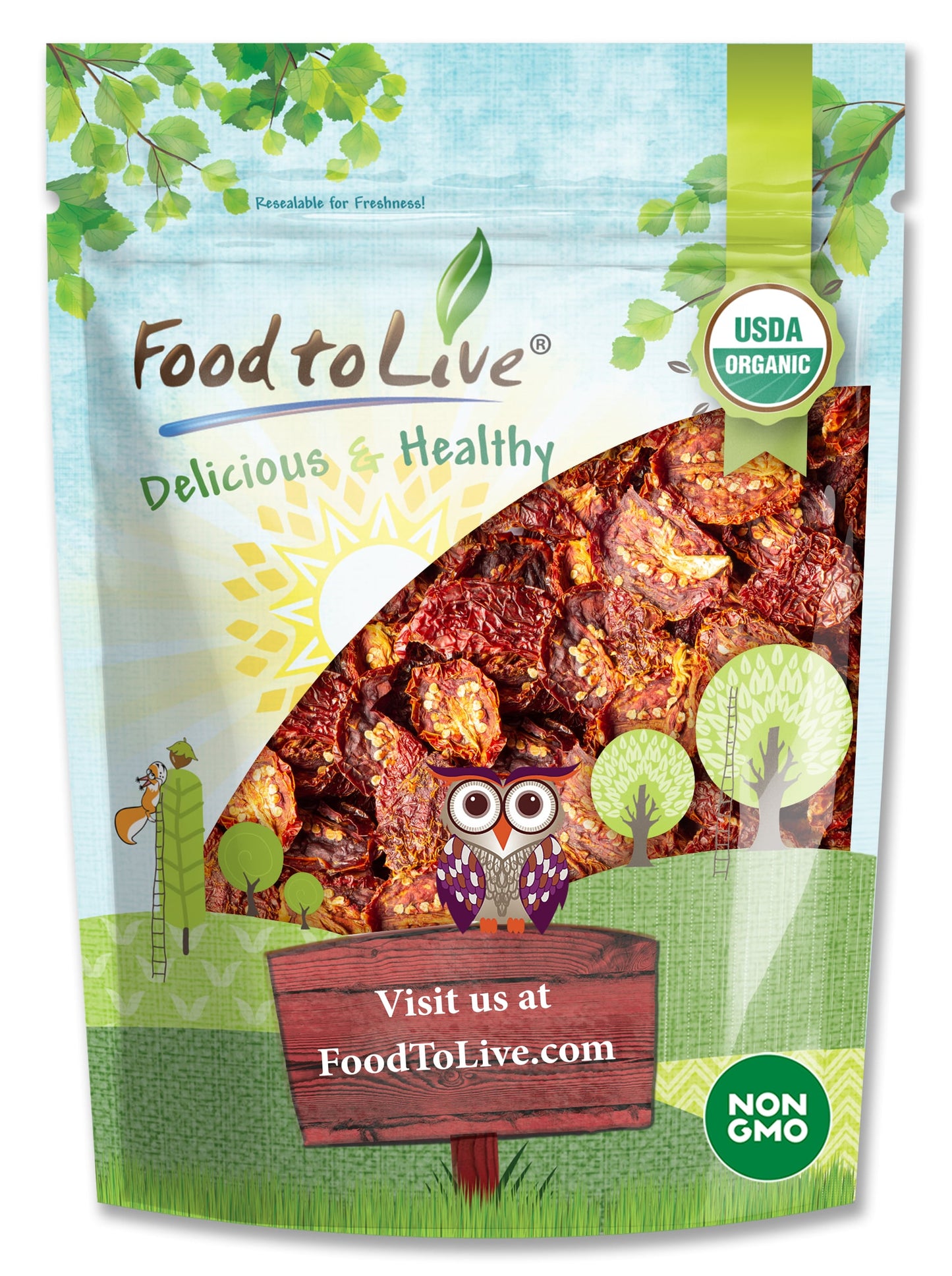 Organic Sun-Dried Tomatoes with Sea Salt - by Food To Live