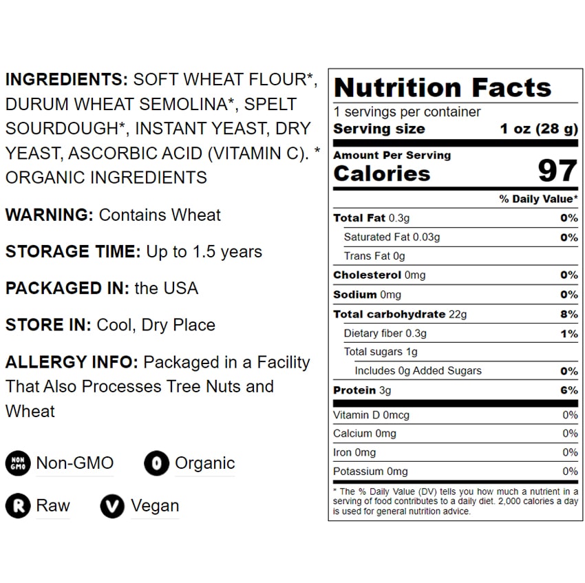 Organic Italian Pizza Flour - by Food To Live