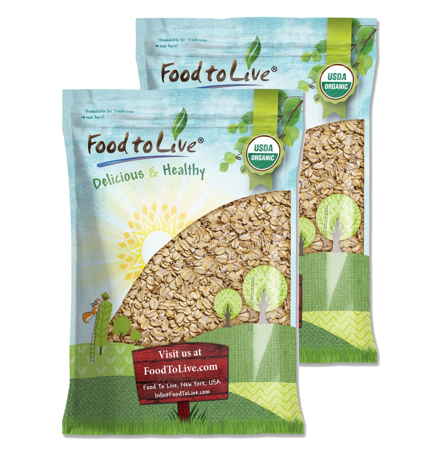 Organic Spelt Flakes - by Food To Live