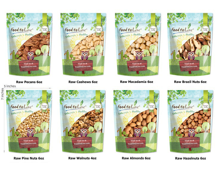 Snack Bags of Raw Nuts Gift Box - by Food To Live