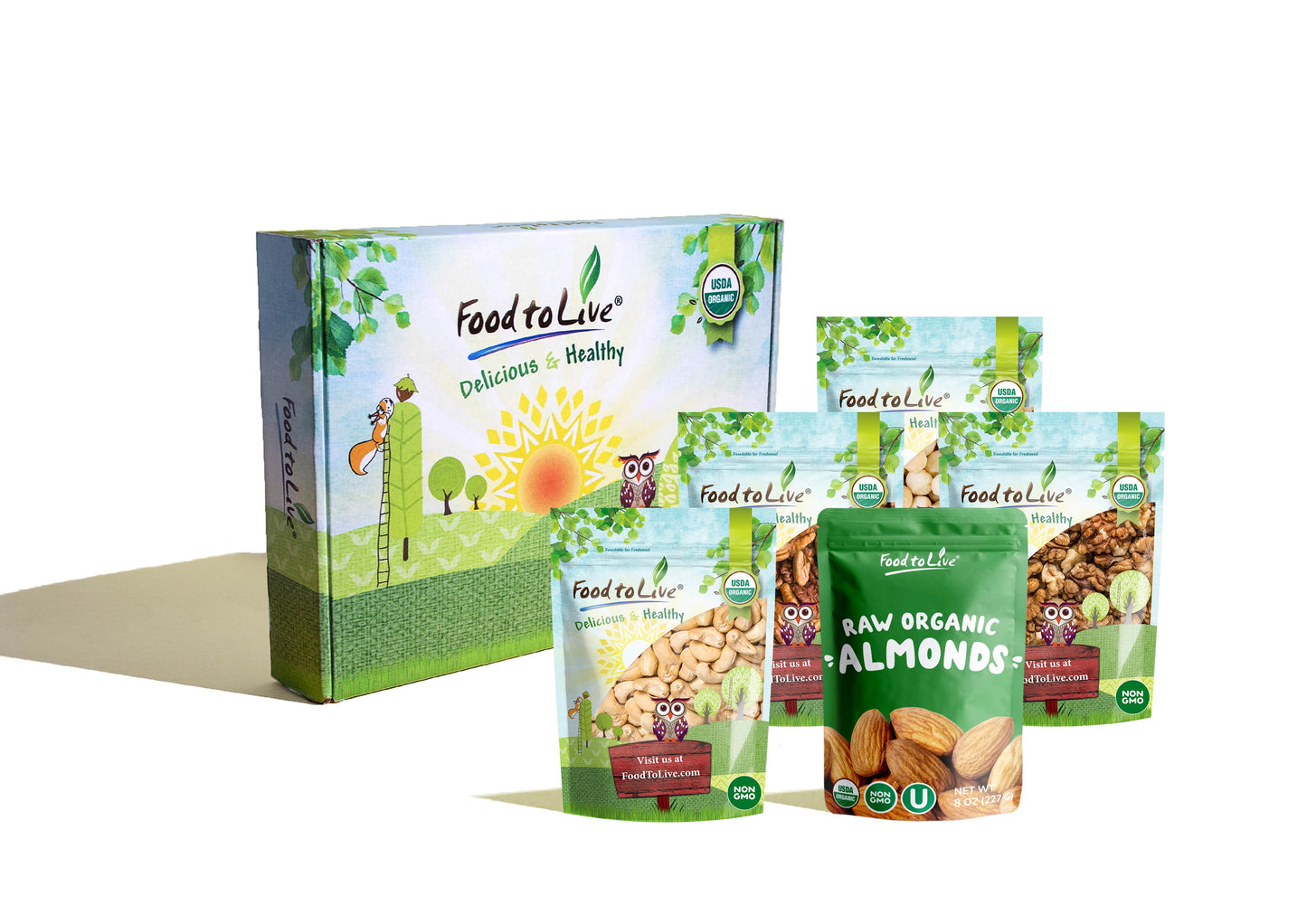 Organic Deluxe Nuts in a Gift Box - by Food To Live