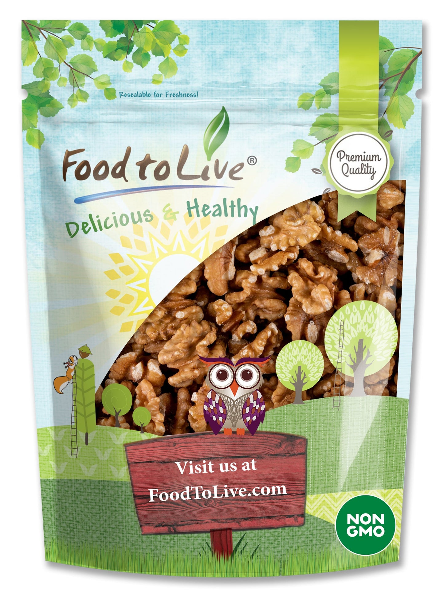 California Walnuts, Halves and Pieces - by Food To Live