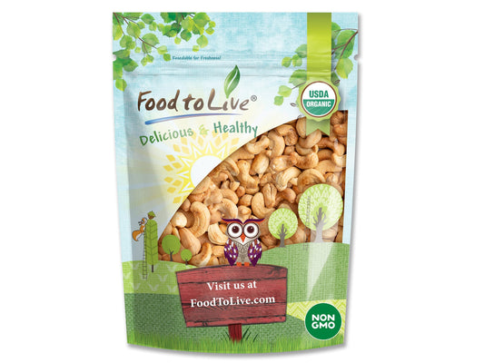 Organic Dry Roasted Whole Cashews - by Food To Live