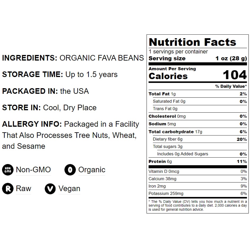 Organic Fava Bean Flour - by Food To Live