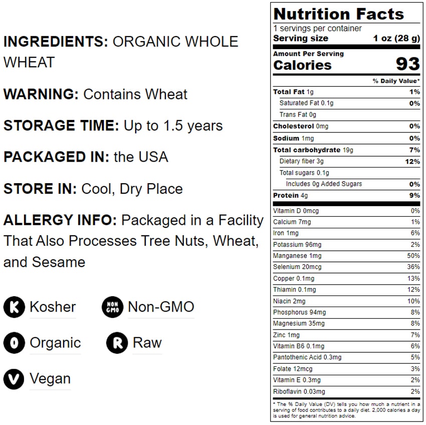 Organic Whole Wheat Bread Flour - by Food To Live
