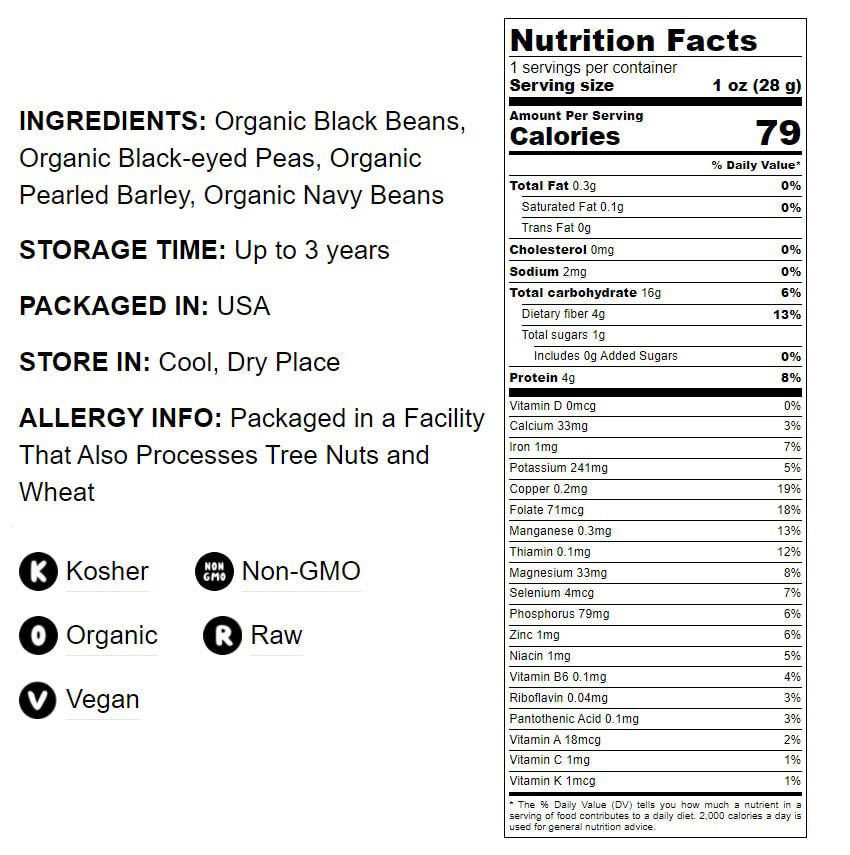 Organic Black Bean Soup Mix - by Food To Live