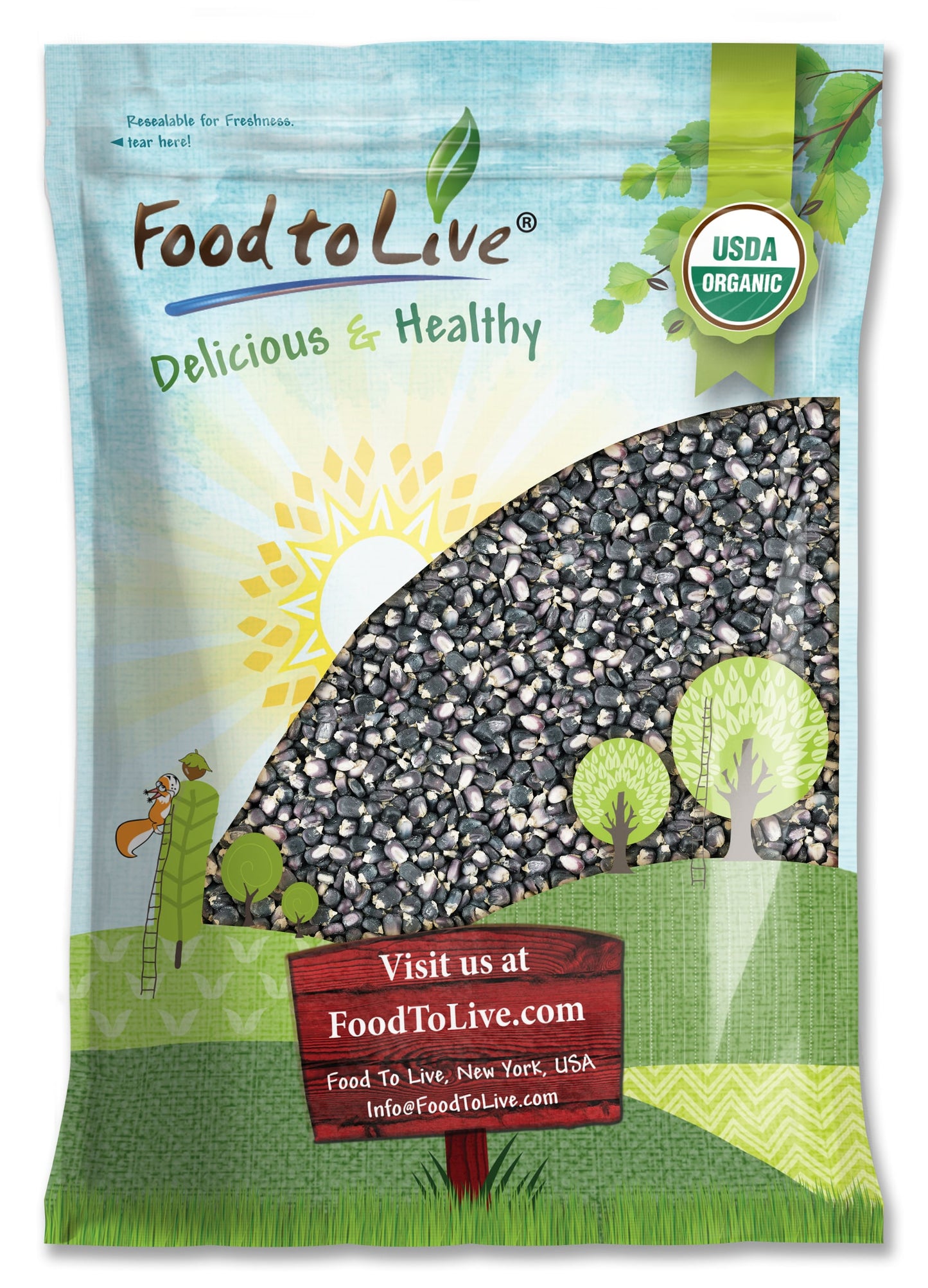 Organic Blue Corn Kernels - by Food To Live