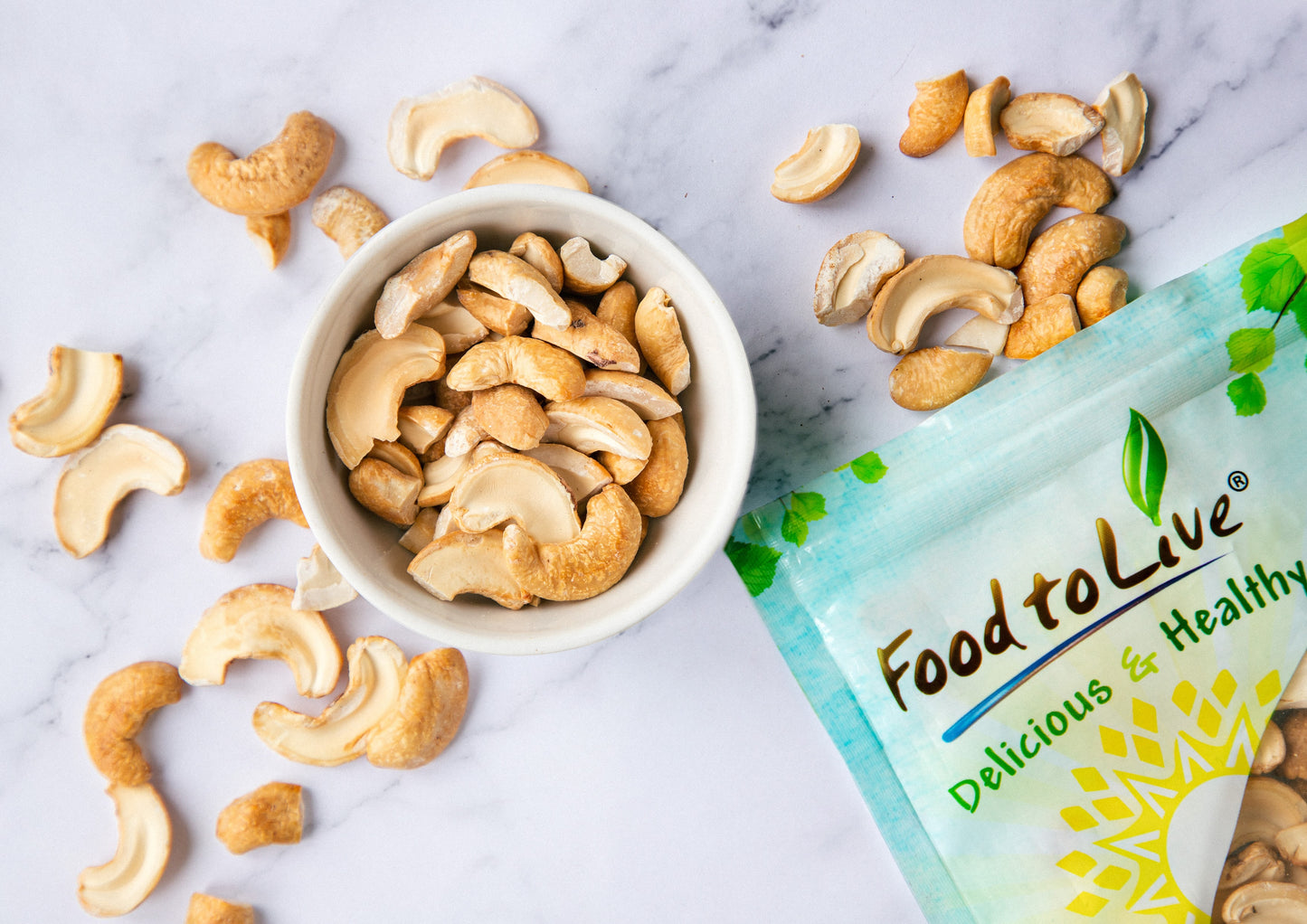Organic Dry Roasted Cashew Pieces - by Food To Live