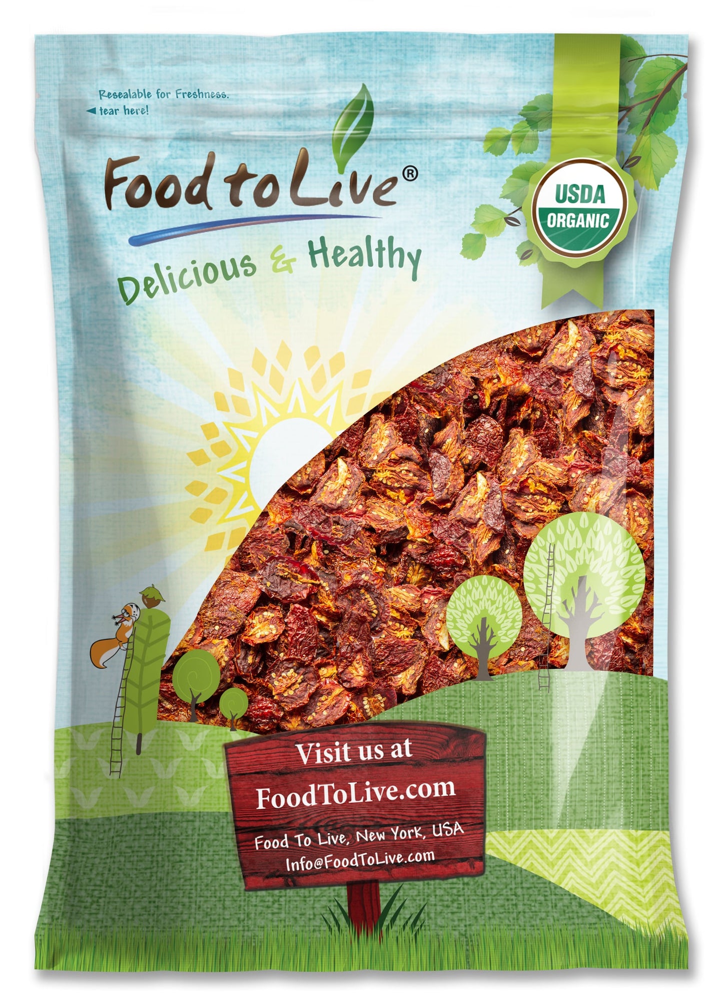 Organic Sun-Dried Tomatoes with Sea Salt - by Food To Live