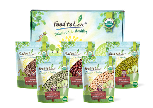 Organic Sprouting Beans, Peas, and Lentils in a Gift Box - by Food To Live