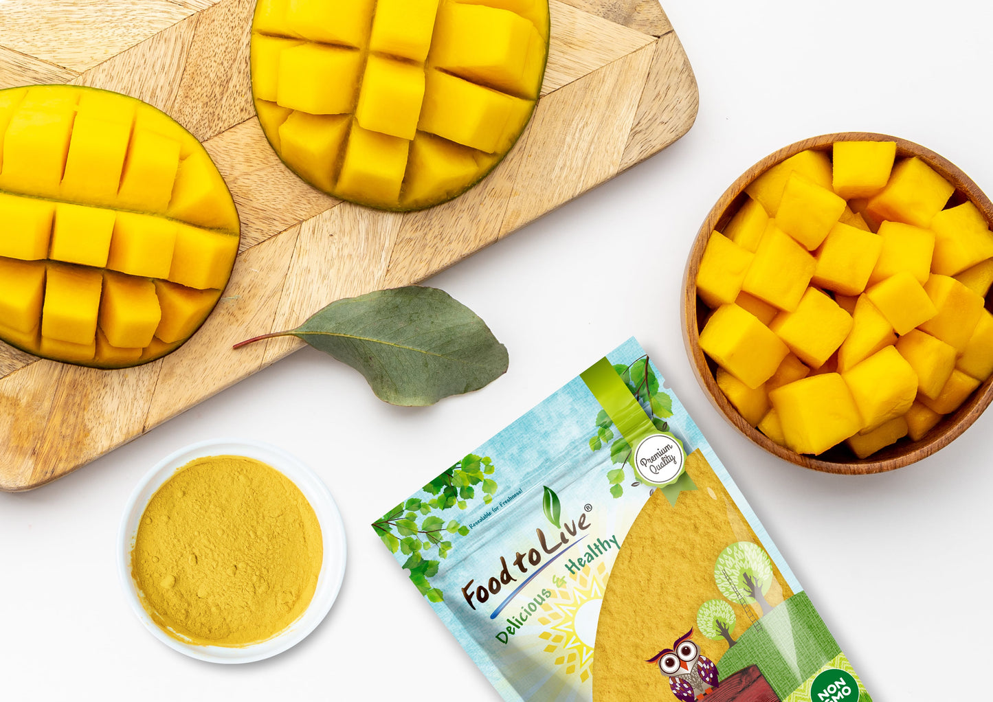 Mango Juice Powder - Made from Raw Dried Fruit, Unsulfured, Vegan, Bulk, Great for Baking, Juices, Smoothies, Yogurts, and Instant Breakfast Drinks, No Sulphites - by Food to Live
