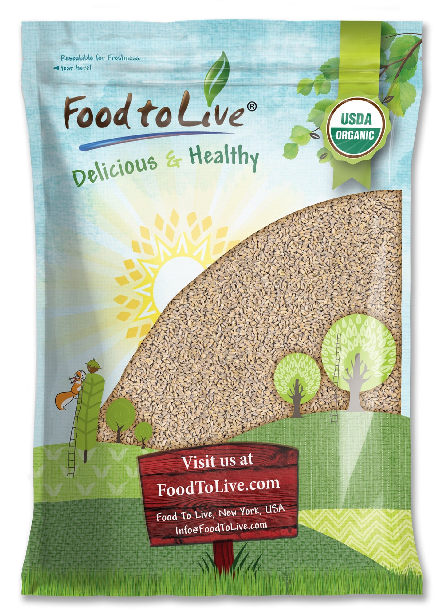 Organic Spelt Berries - by Food To Live