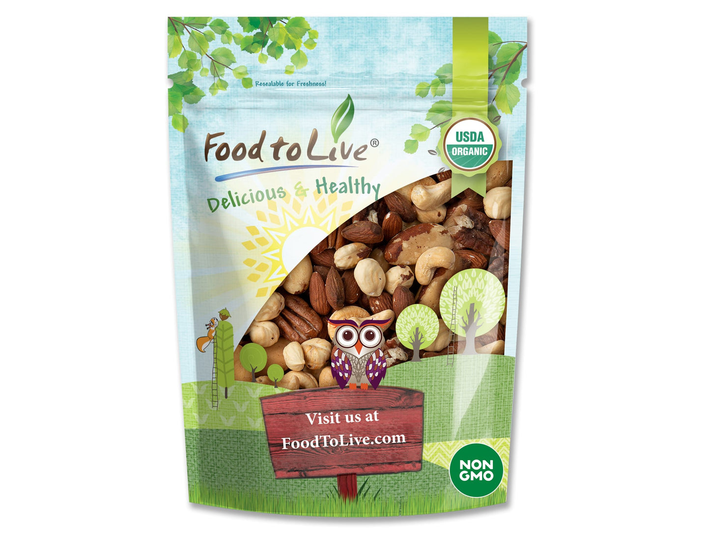 Organic Deluxe Nuts Mix - by Food To Live