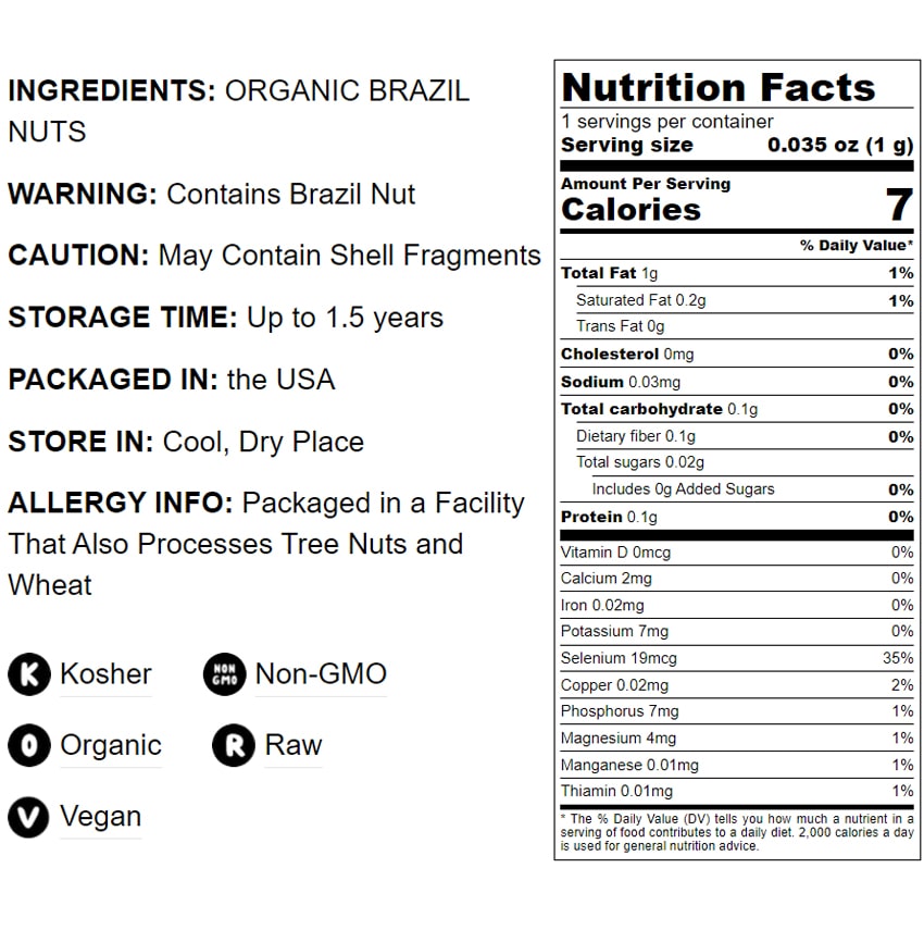 Organic Brazil Nuts - by Food To Live