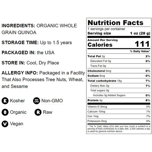 Organic White Quinoa Flour - by Food To Live