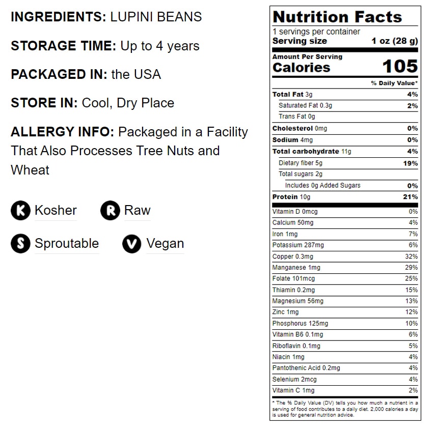 Lupini Beans - by Food To Live