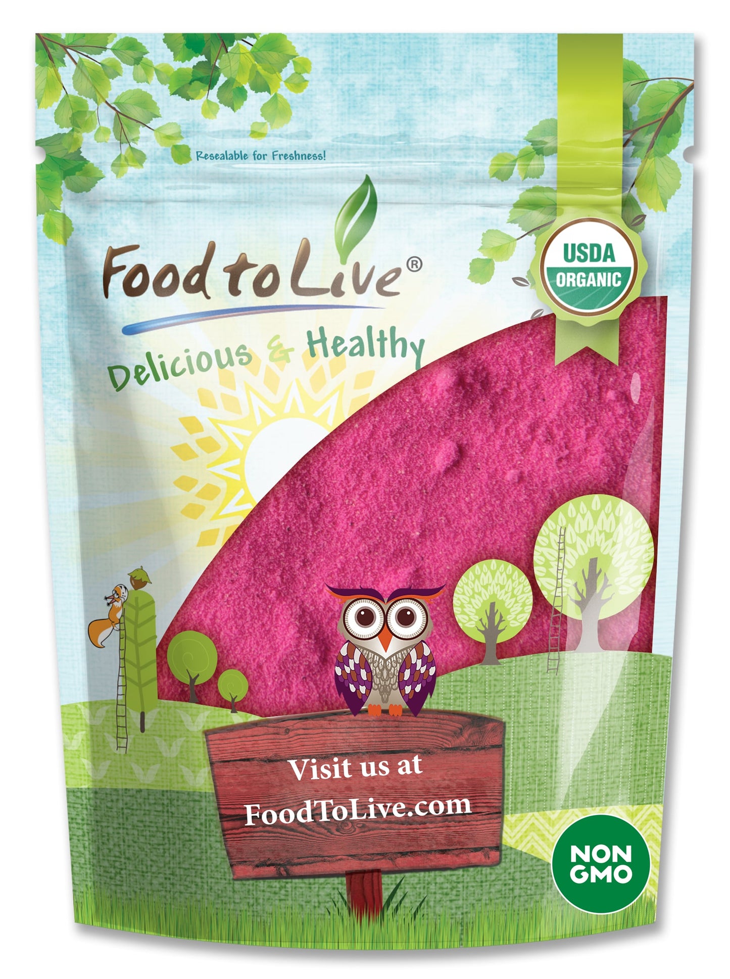 Organic Dragon Fruit Powder - by Food To Live