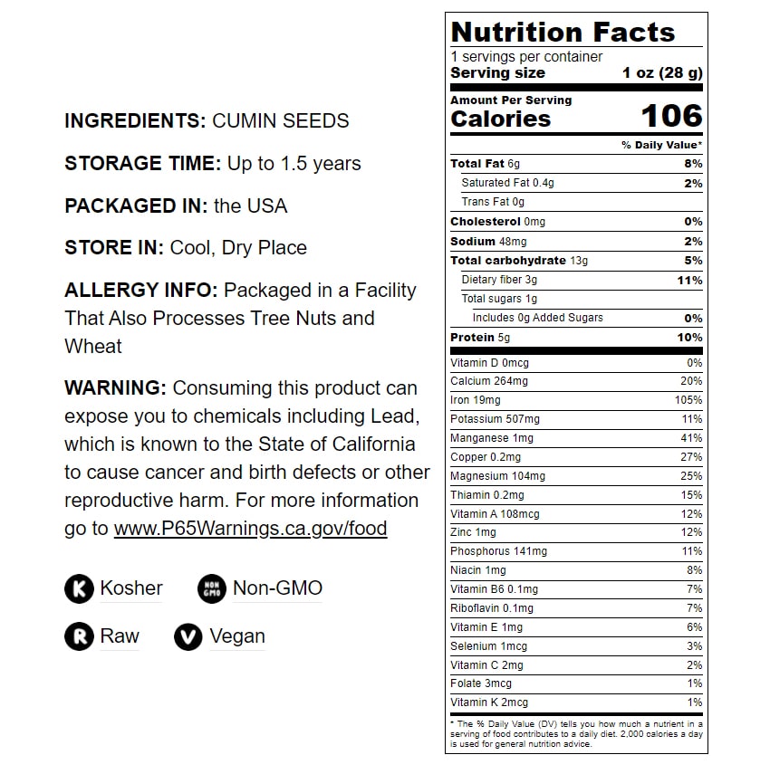Cumin Powder - by Food To Live